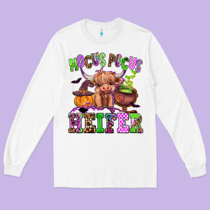 Hocus Pocus Heifer Long Sleeve Tee Designed By Adodesignshop