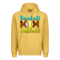 Antique Gold Baseball Mom Softball Premium Hoodie - BundleAndBundleShop