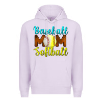 Lilac Baseball Mom Softball Premium Hoodie - BundleAndBundleShop