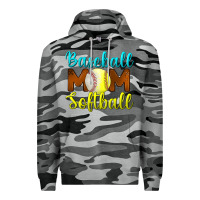 Slate Camo Baseball Mom Softball Premium Hoodie - BundleAndBundleShop
