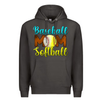 Smoke Baseball Mom Softball Premium Hoodie - BundleAndBundleShop