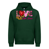 Forest Green valentine's day love like jesus Urban Hoodie - RanaPortraitStore
