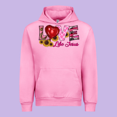 Valentine's Day Love Like Jesus Urban Hoodie Designed By Ranaportraitstore