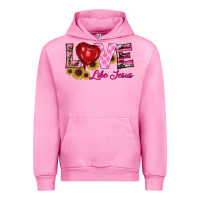 Fuchsia Pink valentine's day love like jesus Urban Hoodie - RanaPortraitStore