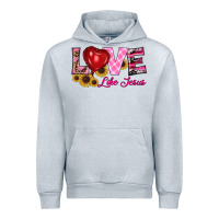 Heather Grey valentine's day love like jesus Urban Hoodie - RanaPortraitStore