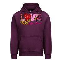 Mauve Wine valentine's day love like jesus Urban Hoodie - RanaPortraitStore