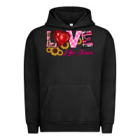Pigment Black valentine's day love like jesus Urban Hoodie - RanaPortraitStore