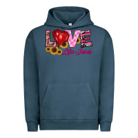 Pigment Midnight Navy valentine's day love like jesus Urban Hoodie - RanaPortraitStore