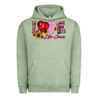 Pigment Oil Green valentine's day love like jesus Urban Hoodie - RanaPortraitStore