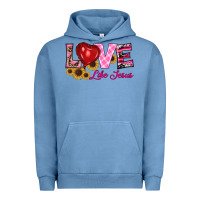 Pigment Pebble Blue valentine's day love like jesus Urban Hoodie - RanaPortraitStore