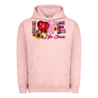 Pigment Salmon valentine's day love like jesus Urban Hoodie - RanaPortraitStore