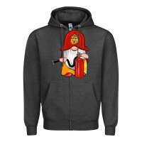 Charcoal Heather firefighter gnomes Zipper Hoodie - Artiststas