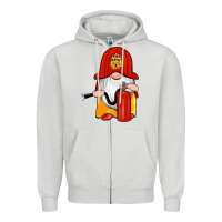 Dove Grey firefighter gnomes Zipper Hoodie - Artiststas