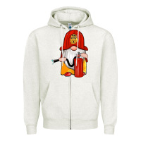 Oatmeal Heather firefighter gnomes Zipper Hoodie - Artiststas
