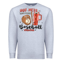 Heather Grey hot mess always stressed baseball mama stanley cup Premium Sweatshirt - MaliasSmallBusiness