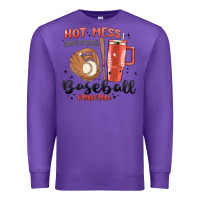 Purple hot mess always stressed baseball mama stanley cup Premium Sweatshirt - MaliasSmallBusiness