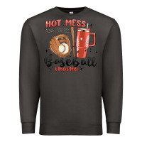 Smoke hot mess always stressed baseball mama stanley cup Premium Sweatshirt - MaliasSmallBusiness