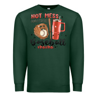 Sports Green hot mess always stressed baseball mama stanley cup Premium Sweatshirt - MaliasSmallBusiness