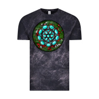 Cloud Black Christmas Round Turquoise Gemstone Vintage Tee - RanaPortraitStore