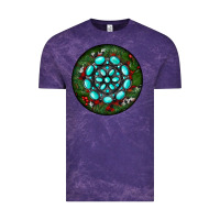 Cloud Purple Christmas Round Turquoise Gemstone Vintage Tee - RanaPortraitStore
