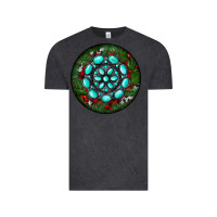 Vintage Black Christmas Round Turquoise Gemstone Vintage Tee - RanaPortraitStore