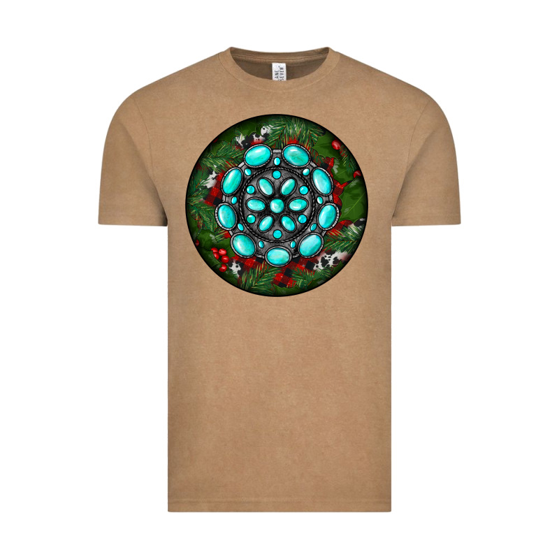 Christmas Round Turquoise Gemstone Vintage Tee by RanaPortraitStore | Teevron