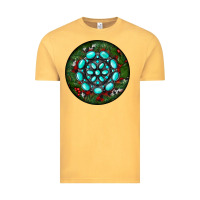 Vintage Mustard Christmas Round Turquoise Gemstone Vintage Tee - RanaPortraitStore