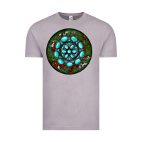 Vintage Zinc Christmas Round Turquoise Gemstone Vintage Tee - RanaPortraitStore
