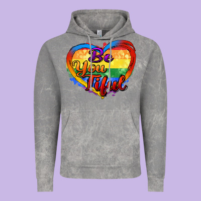 Be You Tiful Vintage Hoodie Designed By Zillion Design Studio