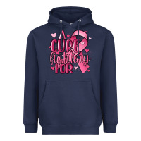 Navy a cure fighting for Heavyweight Hoodie - MaliasSmallBusiness