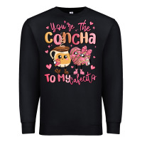 Black youre the concha to my cafecito mexican pan dulce Premium Sweatshirt - MaliasSmallBusiness
