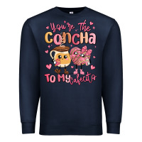Navy youre the concha to my cafecito mexican pan dulce Premium Sweatshirt - MaliasSmallBusiness
