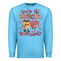 Ocean Blue youre the concha to my cafecito mexican pan dulce Premium Sweatshirt - MaliasSmallBusiness