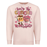 Pale Pink youre the concha to my cafecito mexican pan dulce Premium Sweatshirt - MaliasSmallBusiness