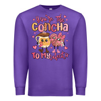 Purple youre the concha to my cafecito mexican pan dulce Premium Sweatshirt - MaliasSmallBusiness