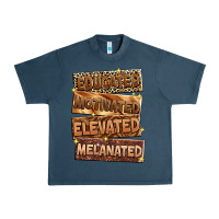 Midnight Navy Educated motivated elevated melanated Urban Heavy Tee - Zillion Design Studio