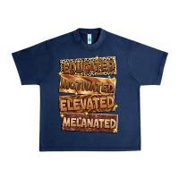 Navy Educated motivated elevated melanated Urban Heavy Tee - Zillion Design Studio