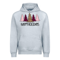 Heather Grey Happy Holidays Tree Urban Hoodie - Bettercallsaul