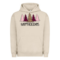 Pigment French Oak Happy Holidays Tree Urban Hoodie - Bettercallsaul