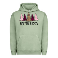 Pigment Oil Green Happy Holidays Tree Urban Hoodie - Bettercallsaul