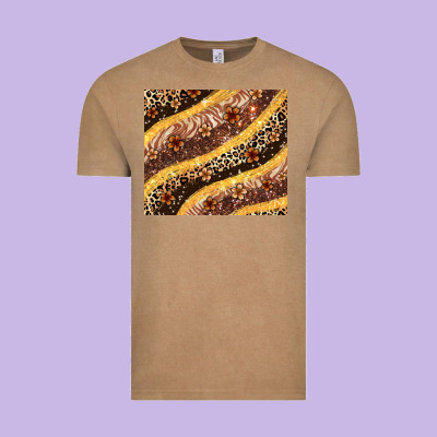 Melanin Leopard Glitter Vintage Tee Designed By Zillion Design Studio
