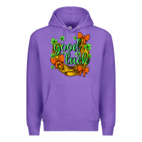 Purple St.Patrick's Good Luck Premium Hoodie - BundleAndBundleShop