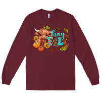 Burgundy hay fall heifer Long Sleeve Tee - AdoDesignShop
