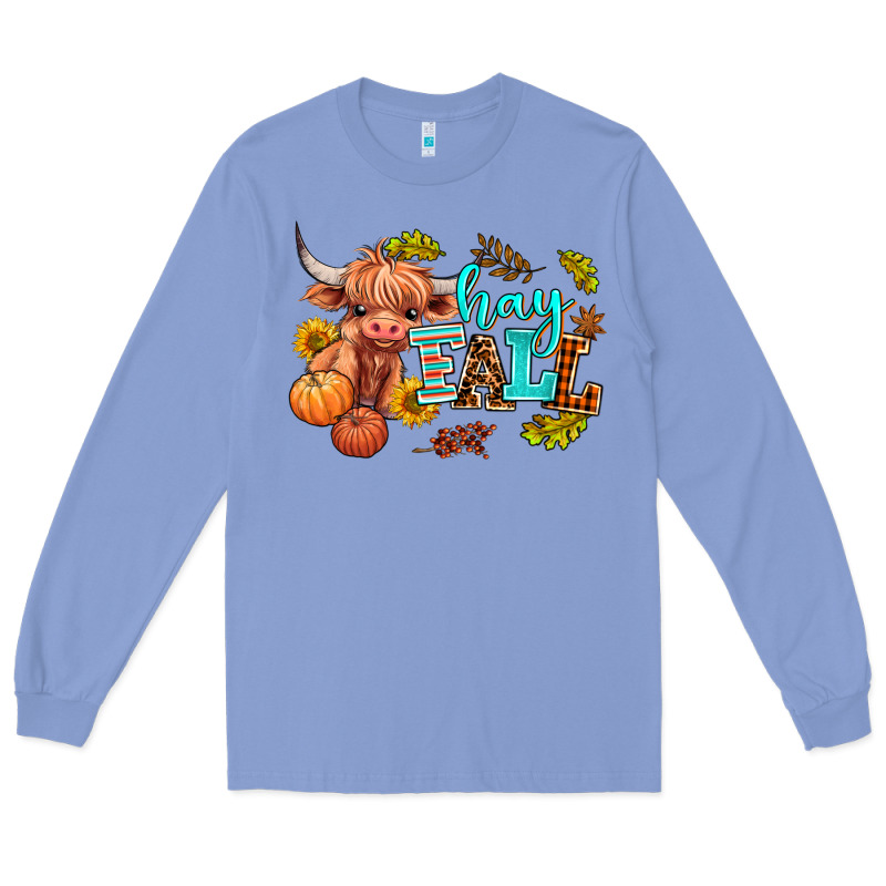 Hay Fall Heifer Long Sleeve Tee by AdoDesignShop | Teevron
