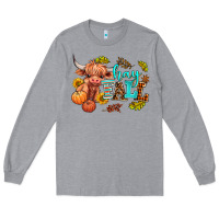 Heather Grey hay fall heifer Long Sleeve Tee - AdoDesignShop