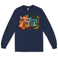 Navy hay fall heifer Long Sleeve Tee - AdoDesignShop