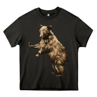 Asphalt Brown Bear Cub Heavy Core Tee - LillyAllenDesigns