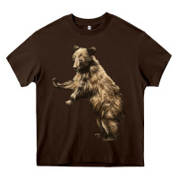 Chocolate Brown Brown Bear Cub Heavy Core Tee - LillyAllenDesigns