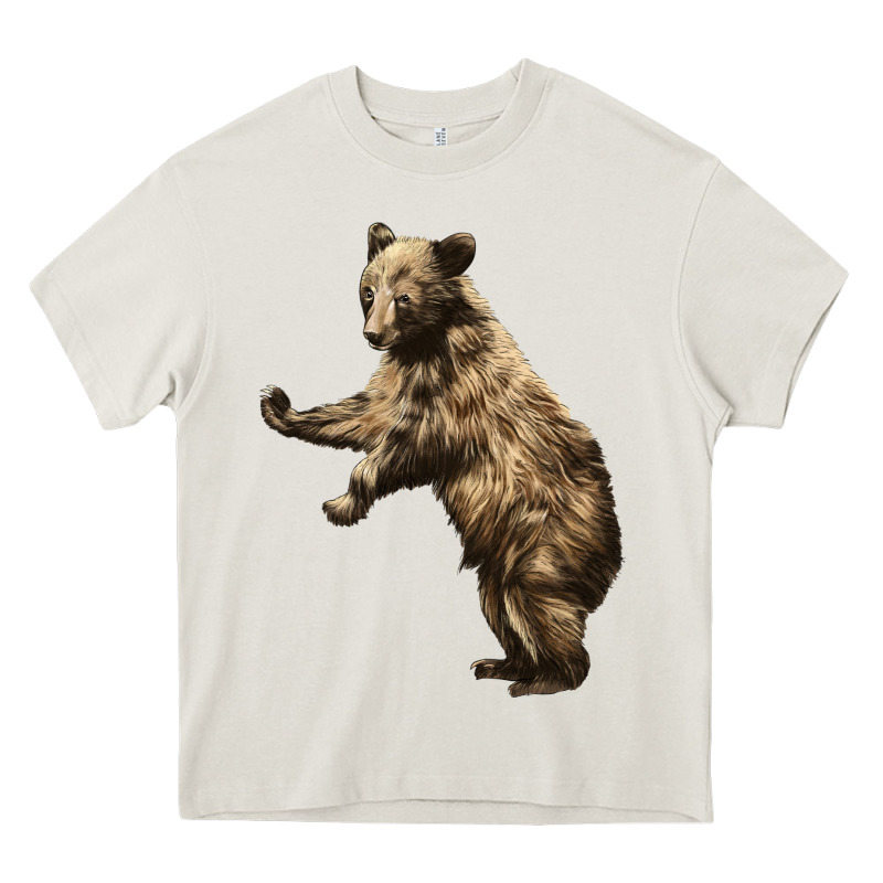 Brown Bear Cub Heavy Core Tee by LillyAllenDesigns | Teevron