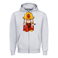 Heather Grey firefighter gnomes Zipper Hoodie - Artiststas